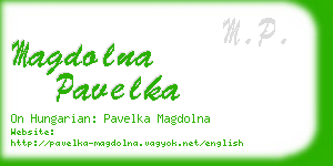 magdolna pavelka business card